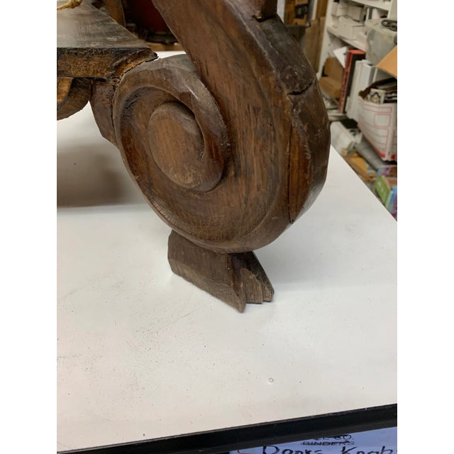 1970s Spanish Colonial Style Hand Carved Book Stand For Sale - Image 11 of 12