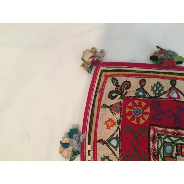 Textile Indian Embroidered Mirror Valance For Sale - Image 7 of 10