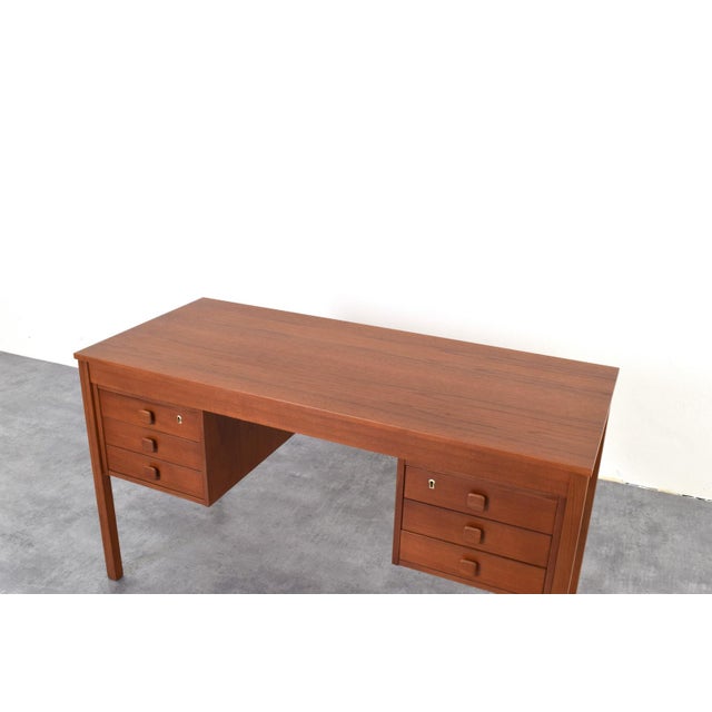 Mid-Century Modern Danish Teak Desk from Domino Møbler, 1960s For Sale - Image 15 of 18