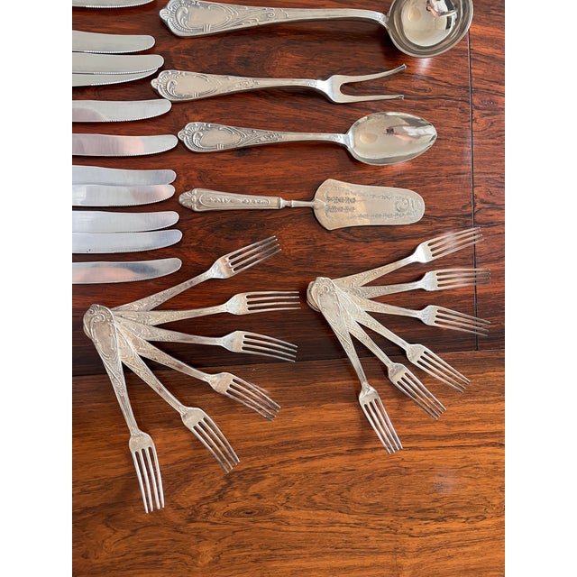 Metal 800 Silver Cutlery Set, 1920s, Set of 51 For Sale - Image 7 of 10