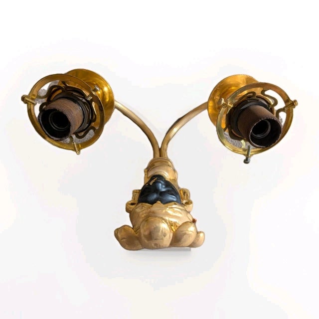 1960's French Regency Gilt and Patinated Bronze Wall Sconce Maison Bagues a - Pair For Sale In Miami - Image 6 of 12