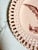 Pink Pair of Longwy "Marly" Earthenware Plates With Brown and Blue Transferware and a Pierced Basketweave Border For Sale - Image 8 of 9