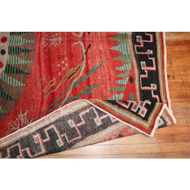 Early 20th Century Zabihi Collection Dramatic Antique Anatolian Rug - 6'10" x 9'7" For Sale - Image 5 of 12