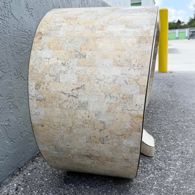 Maitland - Smith Postmodern Tessellated Stone Maitland Smith Waterfall Ribbon Console Table For Sale - Image 4 of 10