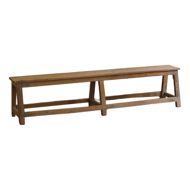Bench with Iron Brackets For Sale