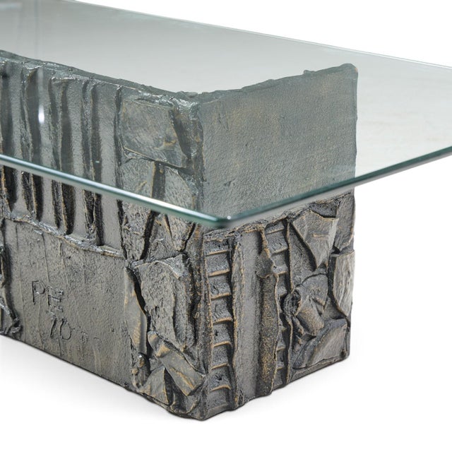 Mid 20th Century Paul Evans for Directional Pe70 Mid Century Signed Resin Coffee Table For Sale - Image 5 of 8