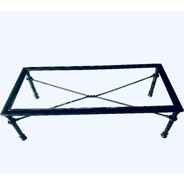1980s Giacometti Style Black Brutalist Coffee Table For Sale - Image 10 of 10