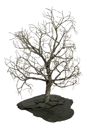 1978 Silver Plated Tree Sculpture on Slate Base