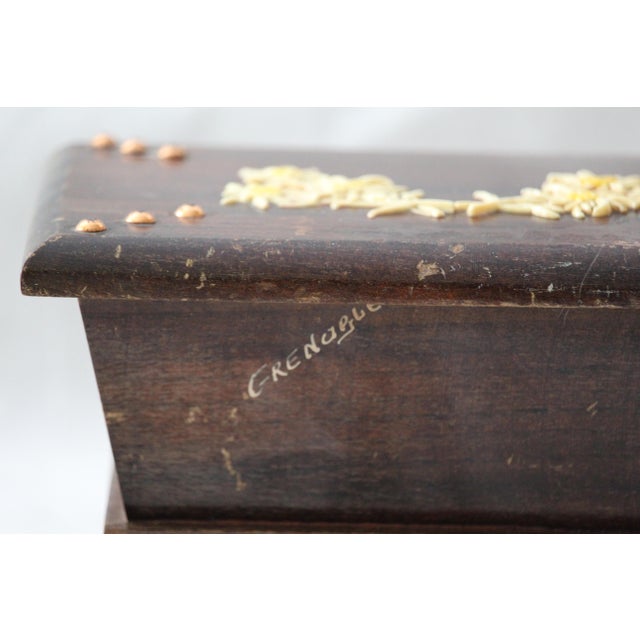Edelweiss Decor Wood Jewelry Box, 1970s For Sale - Image 10 of 17