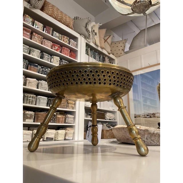 Solid Brass Small Low Stool For Sale - Image 11 of 12