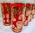 Metal 1960s Culver 22k Red & Gold Paisley Highball Glasses & Basket – Set of 8 For Sale - Image 7 of 10