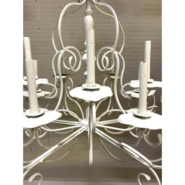 Metal Mid 20th Century Lily Pad Chandelier For Sale - Image 7 of 10