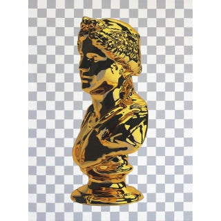 Hyperrealist Original Oil Painting on Canvas "Bust Female" Contemporary Photorealistic Original Artwork by Jose Carlos Zubiaur For Sale