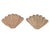 A Pair of Coastal Beach House Clam Shell Sculptural Wall Art Decor Made of Woven Wicker and Seagrass Made by Pottery Barn...