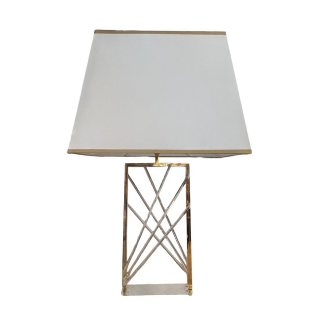 Mid-Century Modern Hollywood Regency Cut Crystal Lamps, 1970s, Set of 2 For Sale - Image 3 of 7