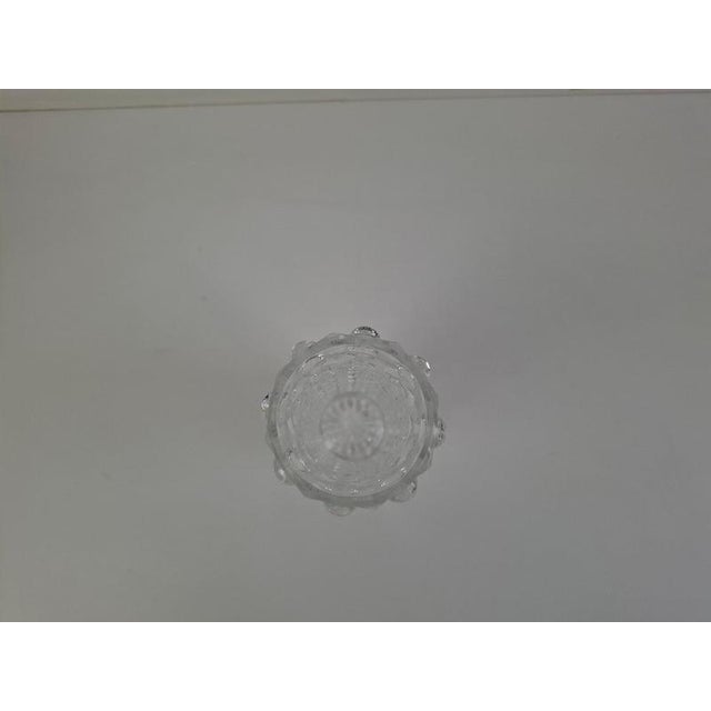 Czechoslovak Pressed Glass Vase by Pavel Pánek for Union Libochovice, 1974 For Sale - Image 11 of 14