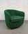 Textile Pair of Vintage Green Barrel Back Swivel Lounge Chairs For Sale - Image 7 of 11