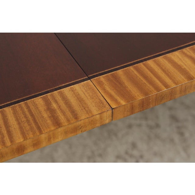 Baker Collectors Edition Banded Mahogany Dining Table For Sale - Image 14 of 16