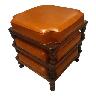 Mid-Century Ethan Allen Stacking Maple Ottoman - Set of 3 For Sale