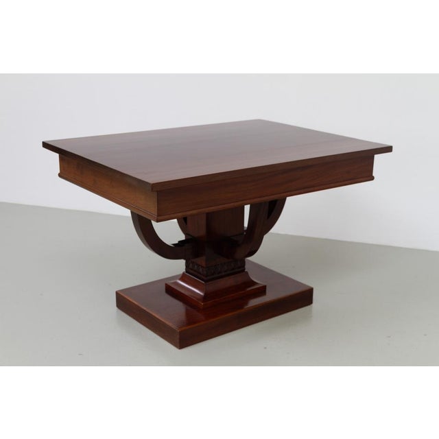 Brown Danish Art Deco Mahogany Center Table, 1920s For Sale - Image 8 of 18