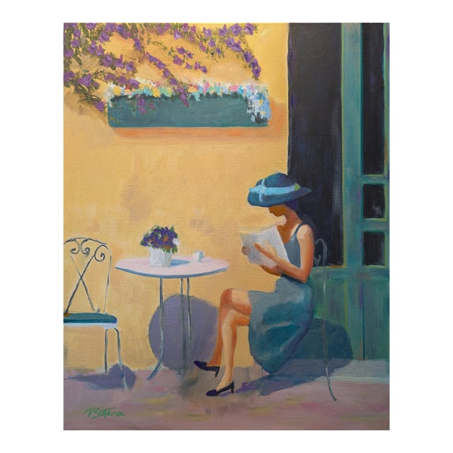 Floral Park Cafe - Oil on Canvas 24"x30" For Sale