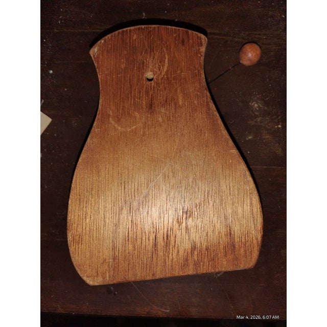 Vintage handcrafted Appalachian door harp made of carved wood with hand-painted floral detail. This traditional folk...