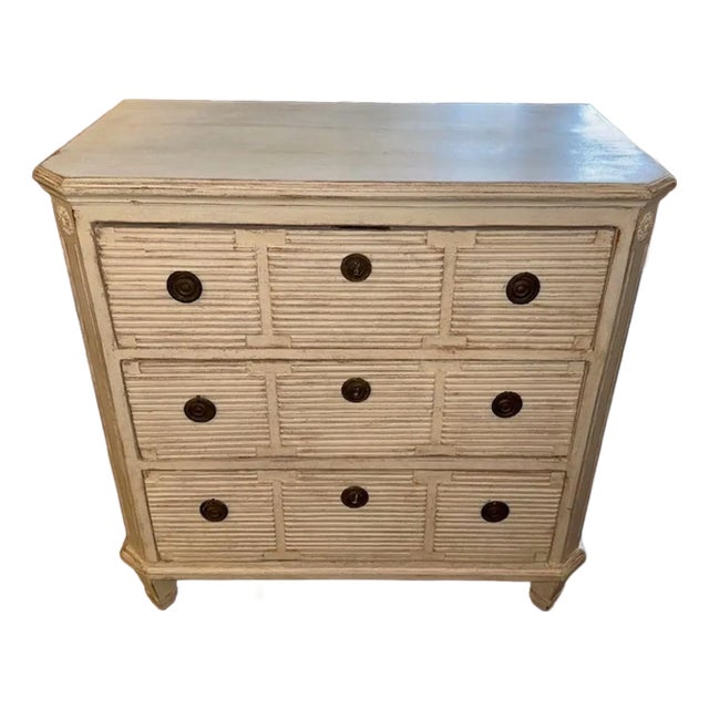 Vintage Swedish Painted Chest For Sale