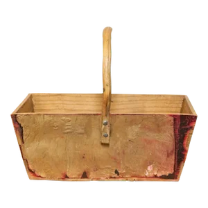 Antique Stripped Wood English Basket