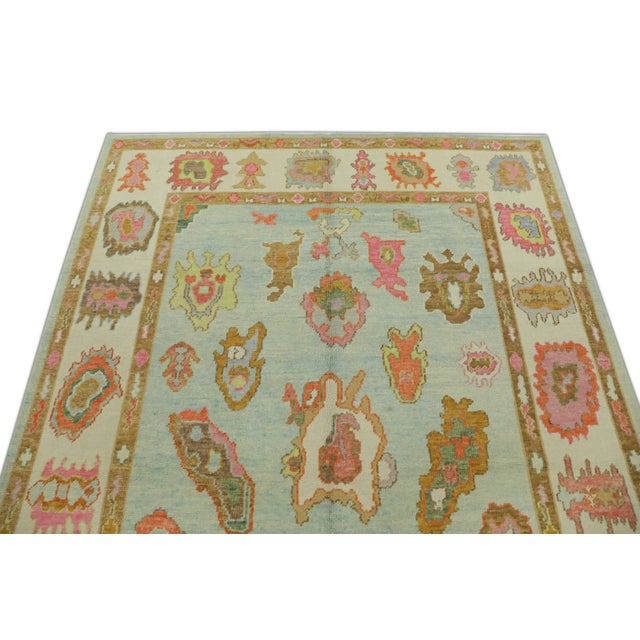 Turkish Modern Turkish Oushak Rug 6'1" x 8'4" For Sale - Image 3 of 6