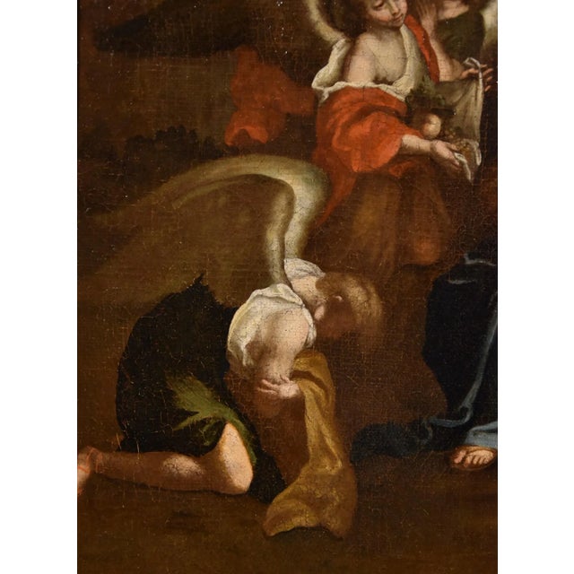 Circle of Pietro da Cortona / Berrettini, Christ in the Desert, 1650, Oil on Canvas For Sale - Image 8 of 15