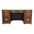 Baker Furniture Burled Walnut Asian Ming Chinoiserie 60" Executive Office Desk For Sale
