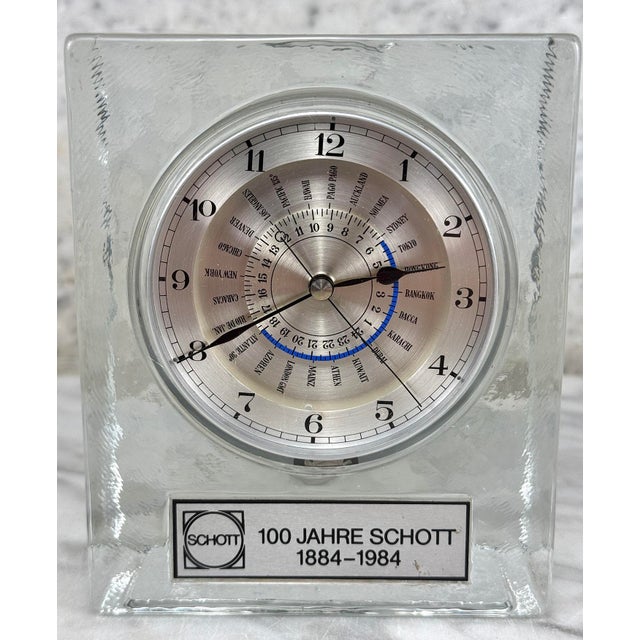 Vintage German Traditional Ice Block World Clock by Schott For Sale - Image 6 of 7
