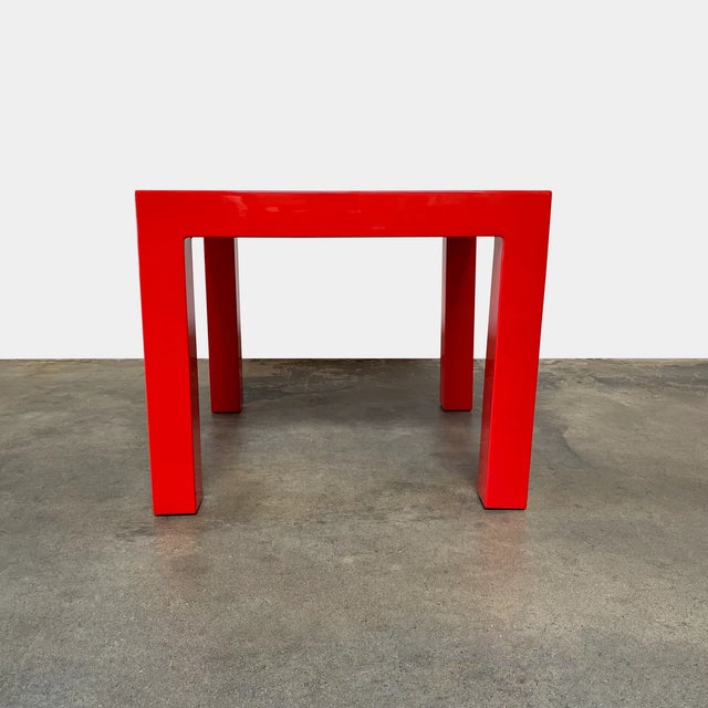 Jut Red Outdoor Table | Chairish