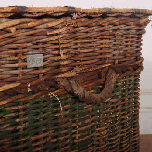 English Wicker Log Basket, 1890s For Sale - Image 9 of 10