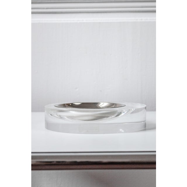 Transparent Acrylic Glass and Chrome Valet Tray by Felice Antonio Botta, 1970s For Sale - Image 4 of 13