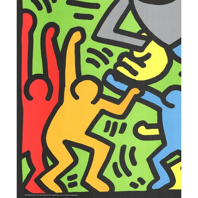 Pop Art 1989 Keith Haring 'Andy Mouse' Pop Art Black, Blue, Orange, Gray, Green Germany Serigraph For Sale - Image 3 of 5