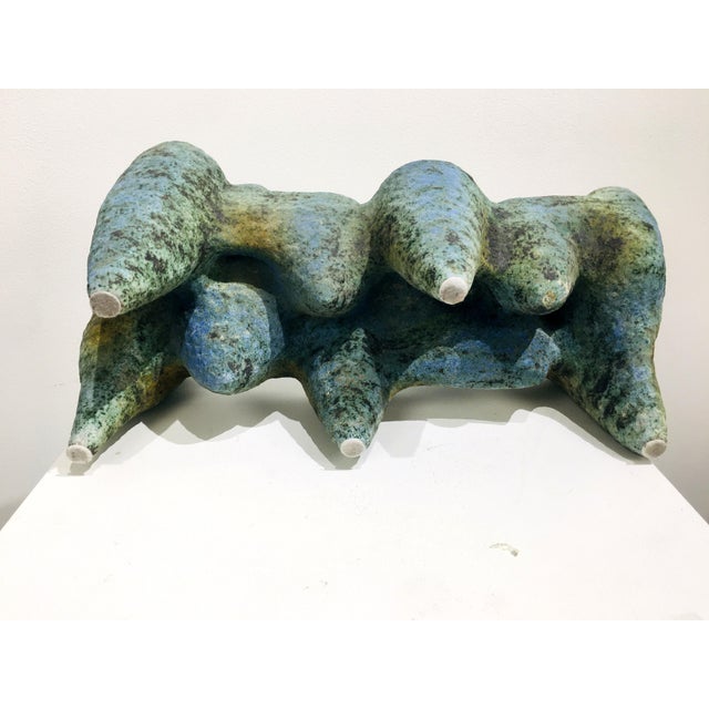 Mid-Century Brutalist Fireclay Cactus Planter from Ágoston Simó, 1960s For Sale - Image 13 of 14