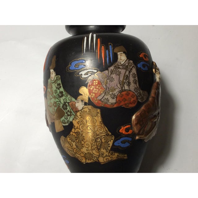 Ceramic Satsuma Vases, Late 19th Century, Set of 2 For Sale - Image 5 of 15