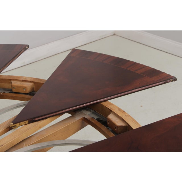 Vintage Regency Style Mahogany Radial Table For Sale - Image 14 of 18