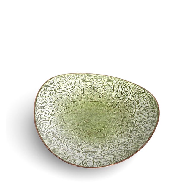 Mid 20th Century Mid 20th Century Enamel on Copper Dish Vide Poche For Sale - Image 5 of 9
