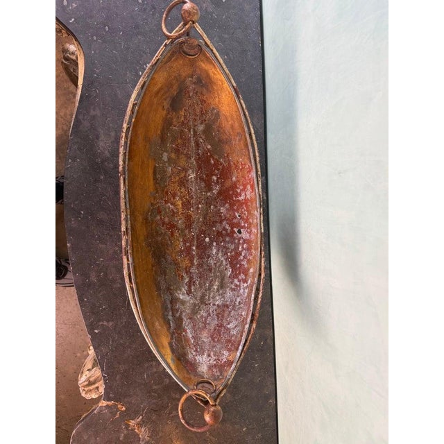 Copper Vintage Wrought Iron and Copper Decorative Centerpiece Bowl / Jardinière For Sale - Image 8 of 13