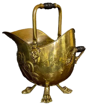 Antique Edwardian Brass Coal Helmet