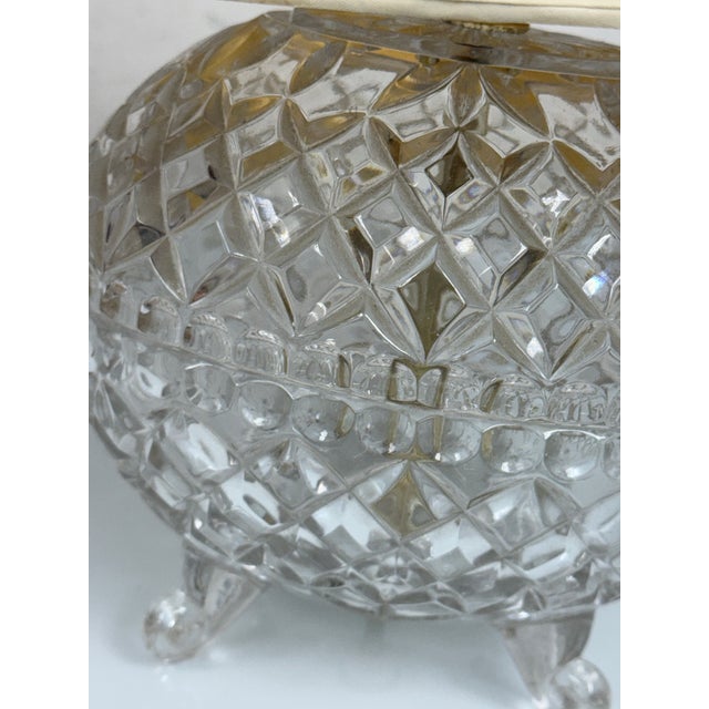 1982 Fine Art Lamps Pressed Glass Globe Table Lamp For Sale - Image 9 of 12