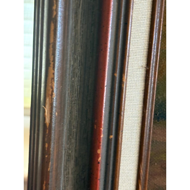 Brown Midcentury Southeast Asian Oil Painting – Carabao Cart at Sunset “Homeward Bound” Signed by Listed Filipino Artist Jose Tinsay For Sale - Image 8 of 12