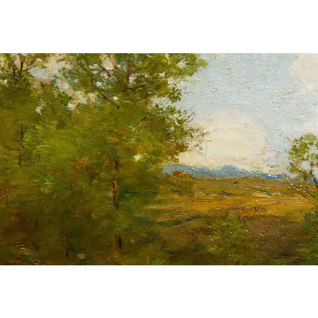 Green American Tonalist Impressionist Painting “Midsummer” by Cullen Yates For Sale - Image 8 of 12