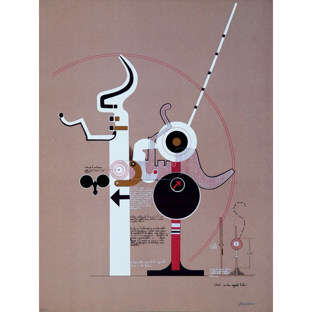 Signs of Celebration - Original Lithograph by Mario Persico - 1970 ca. For Sale