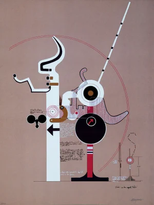 Signs of Celebration - Original Lithograph by Mario Persico - 1970 ca.