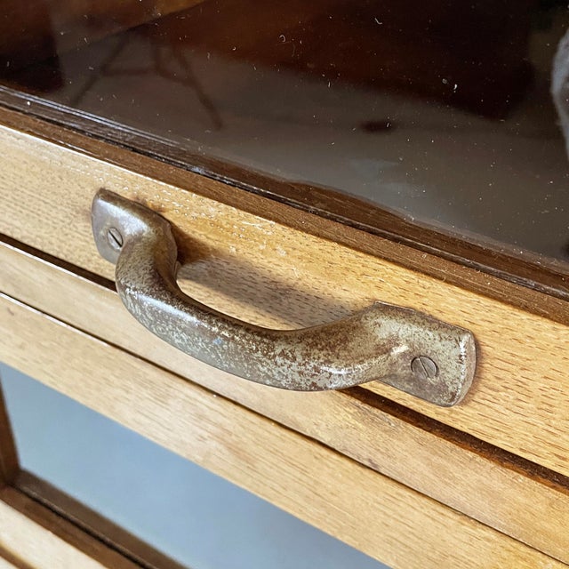 Brown Mid-Century Modern Italian Cabinet with Drawers in Wood and Glass, 1940s For Sale - Image 8 of 18