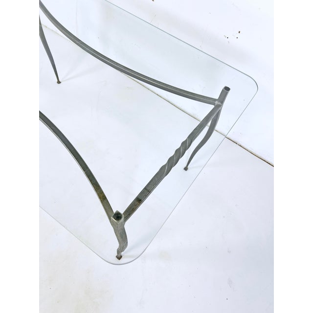 1970s C. 1970s Lance Cloutier Hand Forged Wrought Iron Cocktail Table For Sale - Image 5 of 7