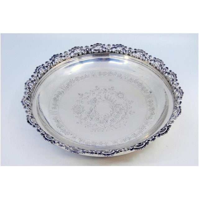 Silver Fruit Bowl with Wire Rack For Sale - Image 4 of 7